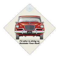 Studebaker Power Hawk 1956 Car Window Hanging Sign